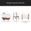 Ensemble de 2 chaises de salle à manger rembourrées - Élégantes chaises d'appoint en tissu traditionnel avec lignes courbes, structure en bois massif-702424311