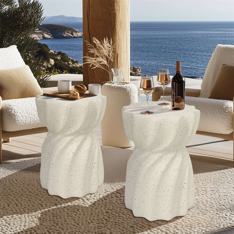 Aubria Drum End Table