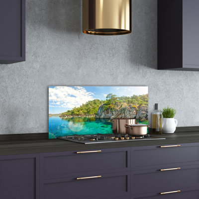 Forestburgh 50cm W x 100cm L Glass Peel and Stick Panel