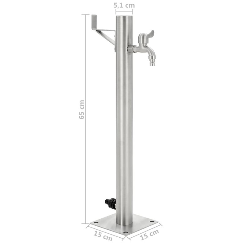 Outdoor Stainless Steel Column Fountain