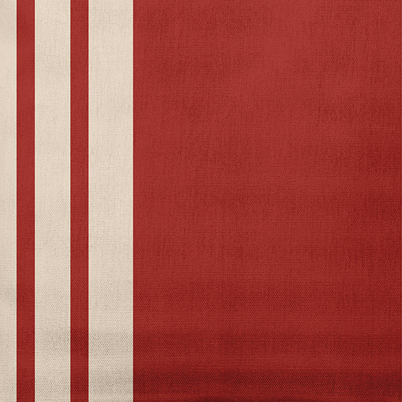Coussin décoratif à rayures, Érable rouge