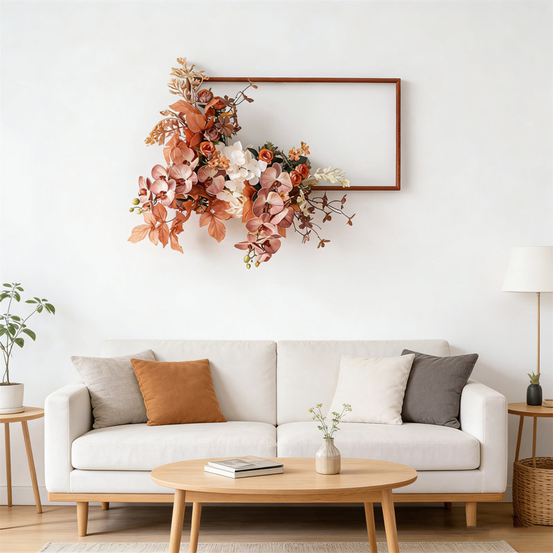 Fleur artificielle murale