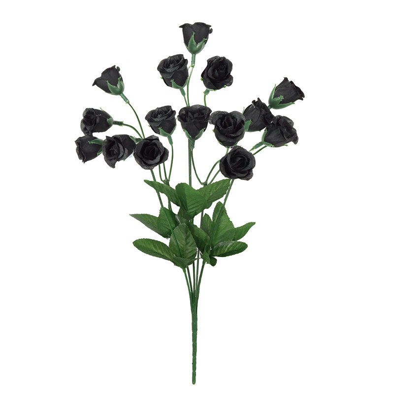 Bouquet de roses artificielles, Noir, noir, noir, noir