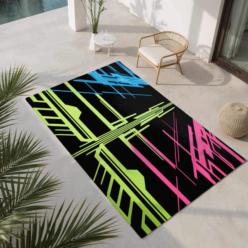 Matrix Glow Indoor And Outdoor Area Rug, Rectangle 1'6" x 2'6"