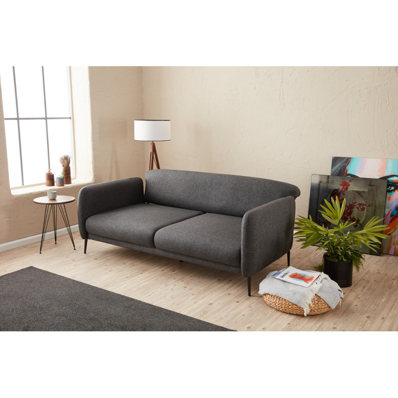 Canapé-lit Anamarie, Mélange de polyester anthracite