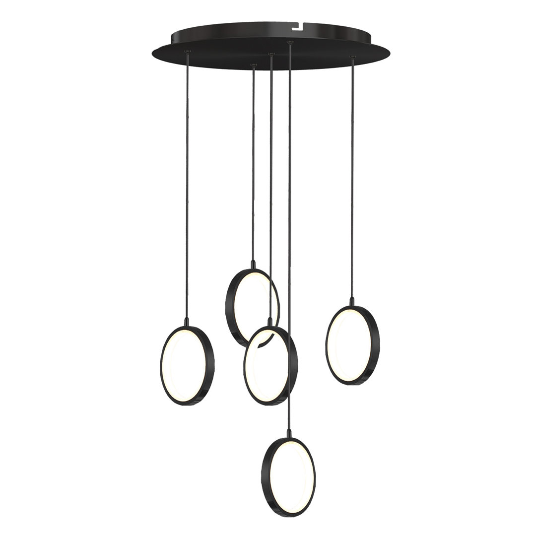 Lauri 5-Light Cluster Geometric LED Pendant Orren Ellis