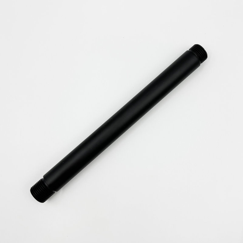 Bras de douche à fixation plafond 10 x 2,8 x 1,8 pouces, acier inoxydable, monobloc, noir mat, Matte Black