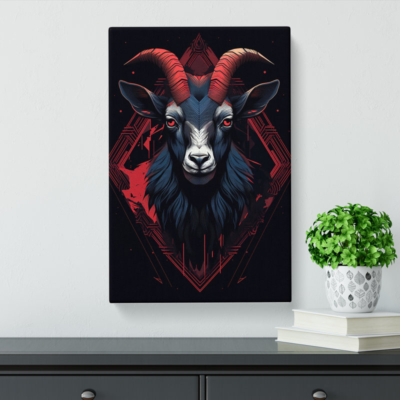 Goat Geometric - Wrapped Canvas, 76cm H x 50cm W x 3cm D