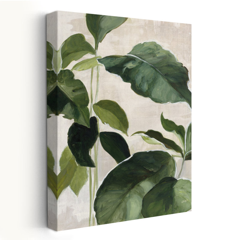 Botanique et crème, étude tropicale II, art, H 48 po x l 32 po