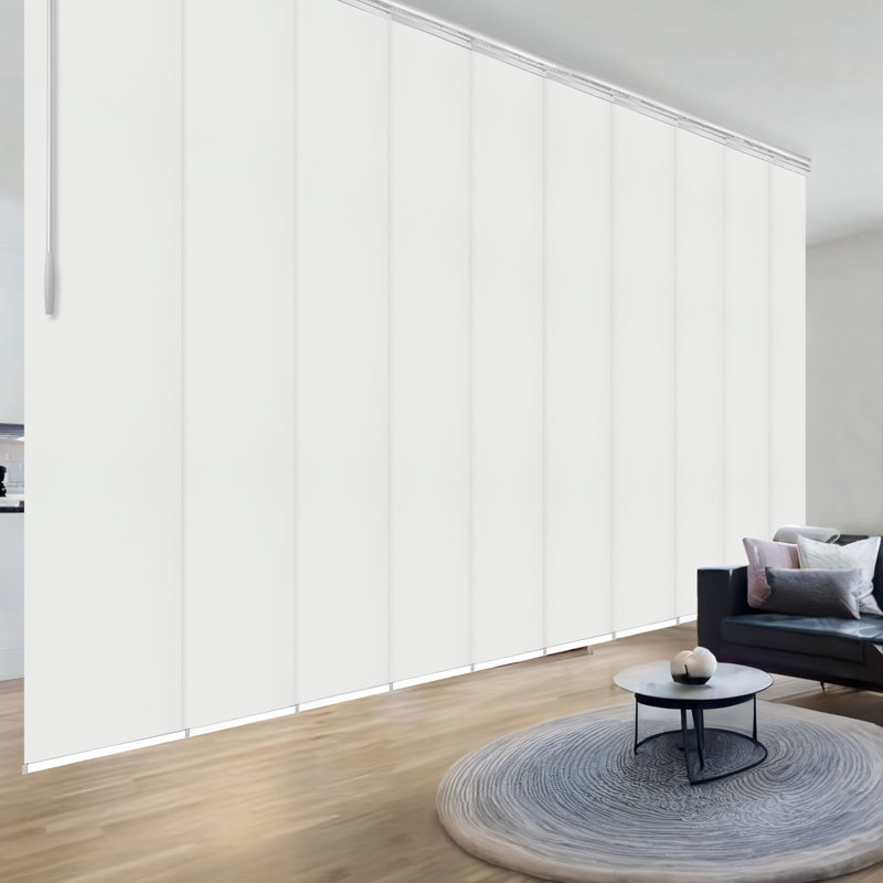 Sage Gray 10-Panel Double Rail White Panel Track Extendable 120"-218"W x 94"H, Panel width 23.5"