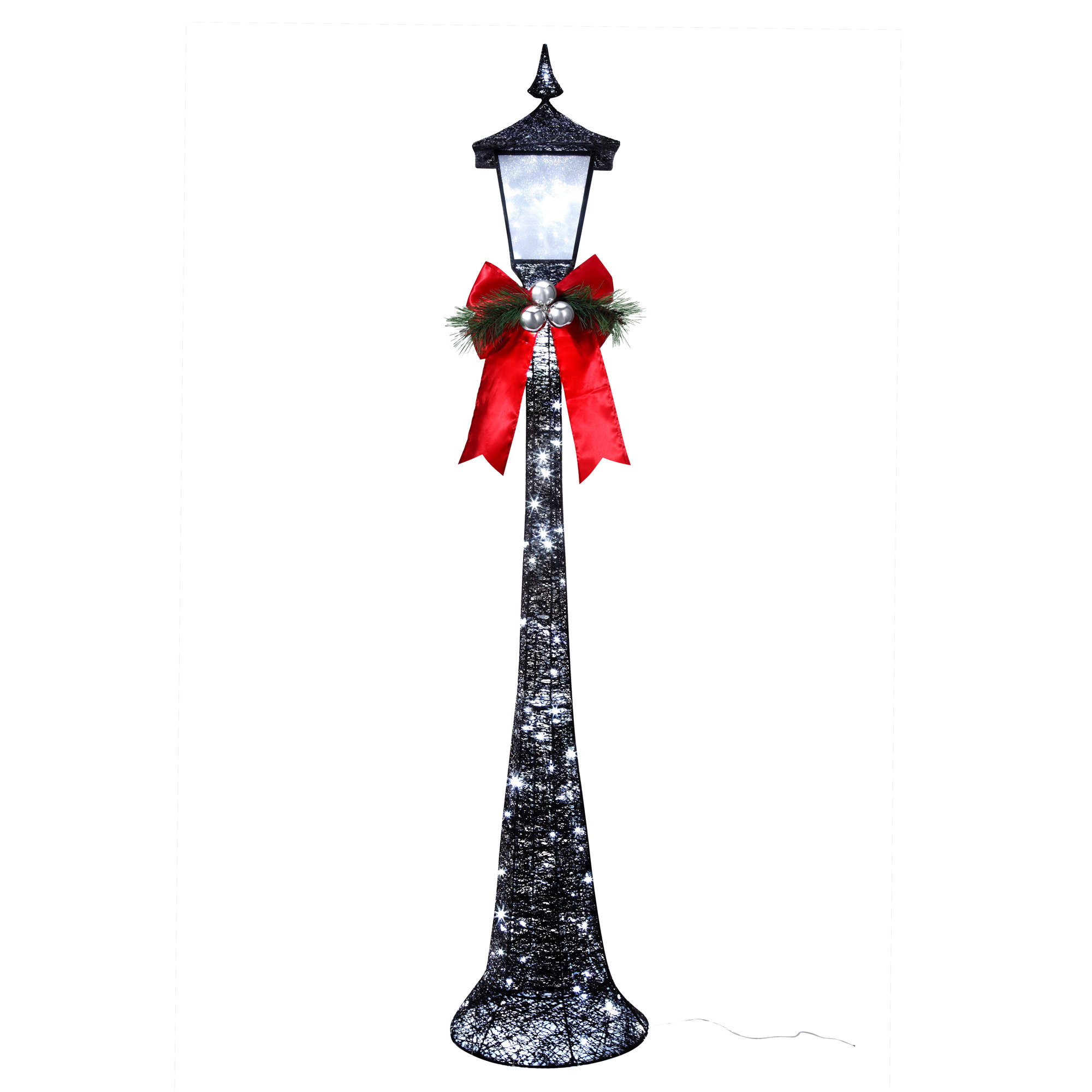 Metal Christmas Decoration, 60" H x 20.5" W x 11" D, Black