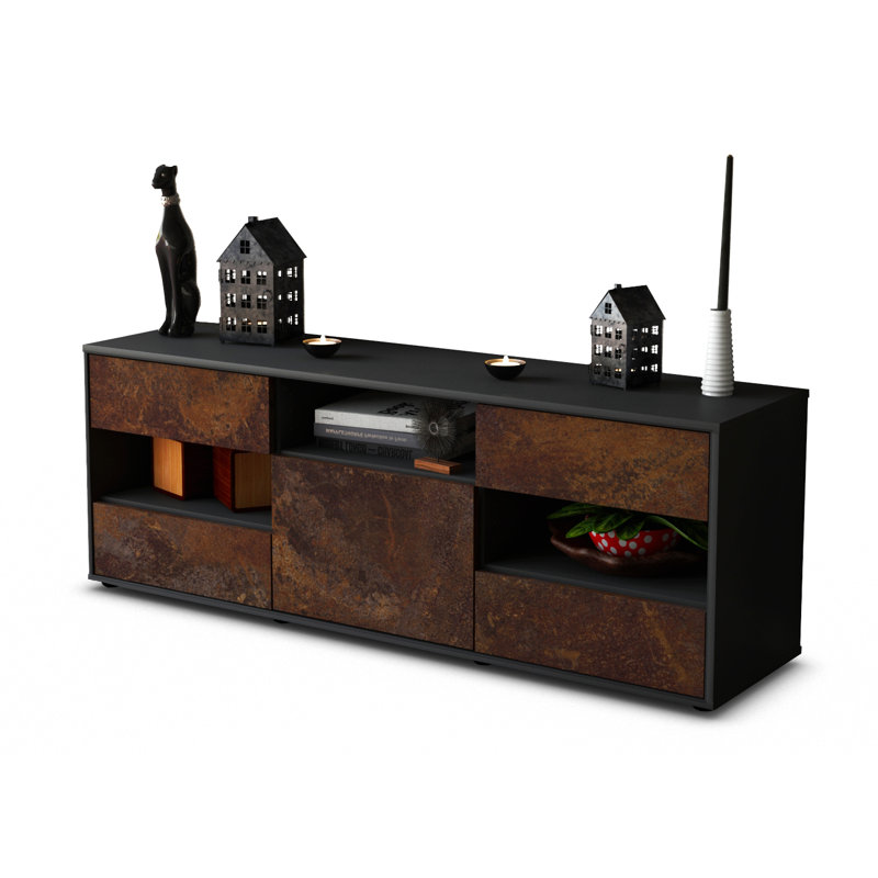 Yarger TV Stand, Rust / Matte Anthracite