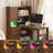 L Shaped Desk,Computer Desk With Drawers,Bookshelf,With LED Light,Modern Corner Desk,Home Office Desk,L-Shaped Study Table Writing Desk,Corner Gaming Computer Desk With Storage