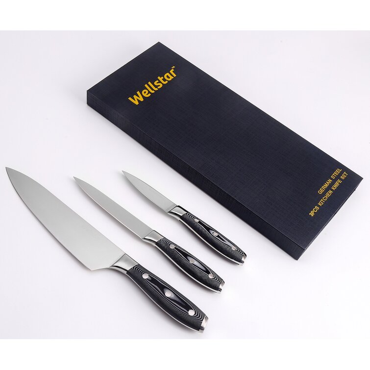 WELLSTAR 3 Piece Stainless Steel Assorted Knife Set & Reviews