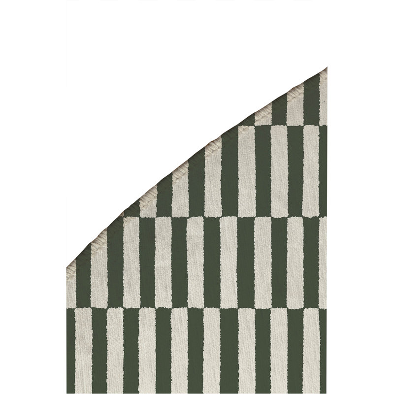 Off Stripe Non-Slip Outdoor Rug, Round 5'