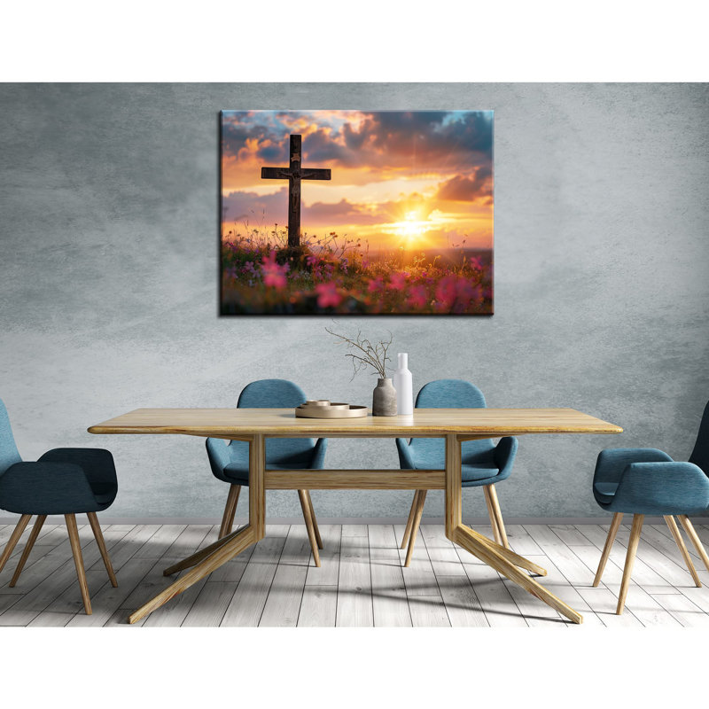 Chrétien Jésus sur toile, H 36 po x l 48 po
