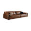 Canapé modulaire en cuir véritable brun Brownness-643435954-643435953