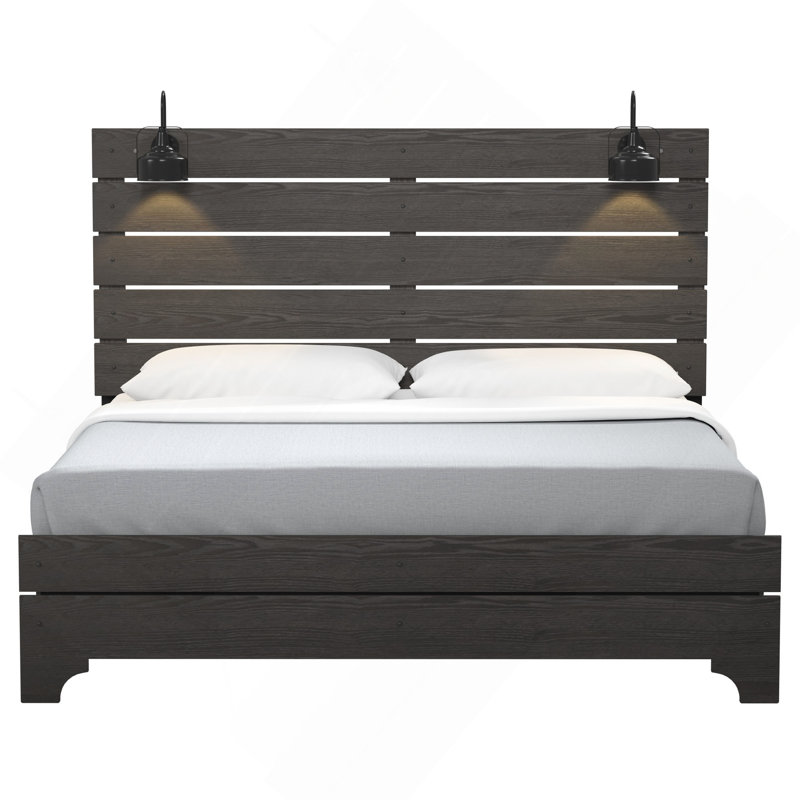 Brown Bed With Lights