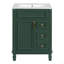 Meuble-lavabo 24 po avec lavabo en céramique, petite armoire de salle de bain, armoire moderne avec 2 tiroirs et tablette réglable-1881267200