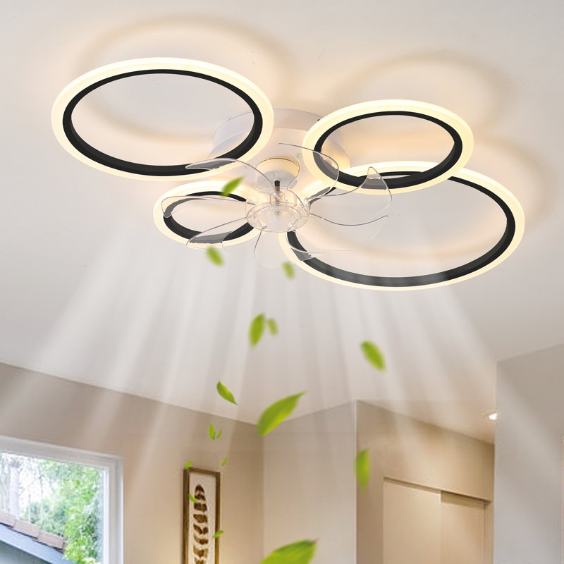 Ventilateur de plafond intérieur / extérieur à intensité variable 33 "avec lumières DEL et télécommande Markael
