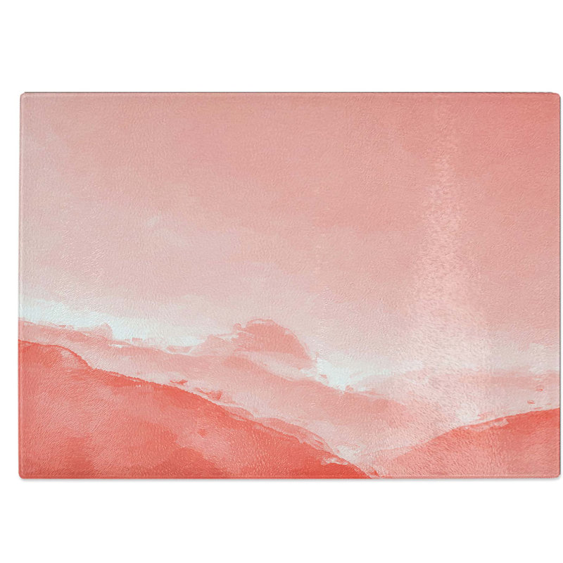 Tempered Glass Mountains Chopping Board, 28.5 cm W x 20 cm L