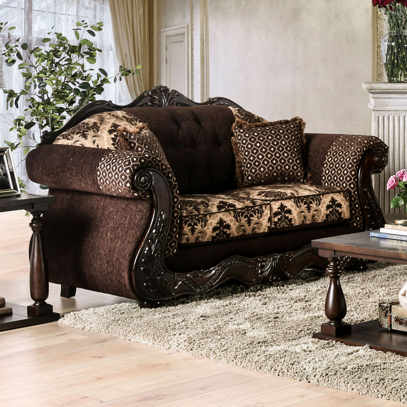 Denby Upholstered 72'' Loveseat, Dark Brown