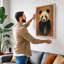 Panda Portrait Modern - Wrapped Canvas-1385333221-1385333223