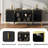 60" Modern Fluted Sideboard Buffet Cabinet with Gold Accents, Black Storage Cabinet for Living Room-1174264832