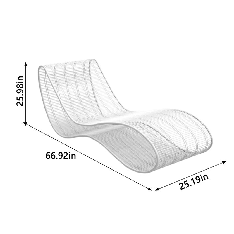 Chaise longue d'extérieur en alliage d'aluminium Paili