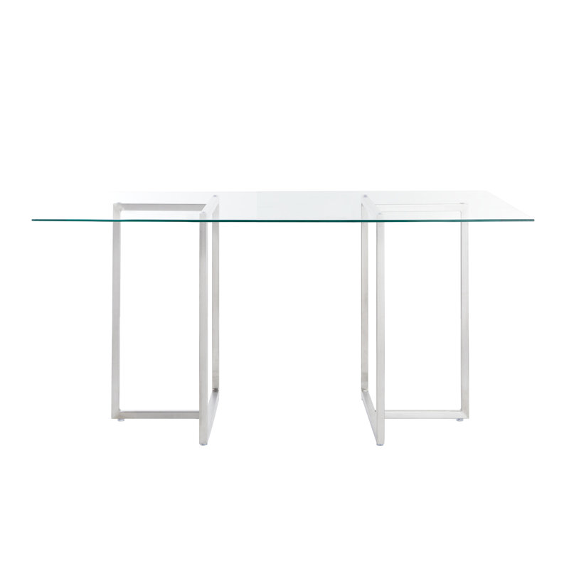 Table de salle à manger Wadley, Acier inoxydable brossé, L 48 po x l 29 po