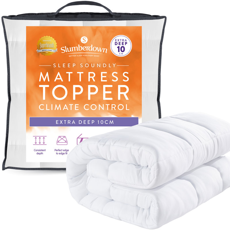 Sleep Soundly Climate Control Extra Deep 10cm Mattress Topper, Super King (6')