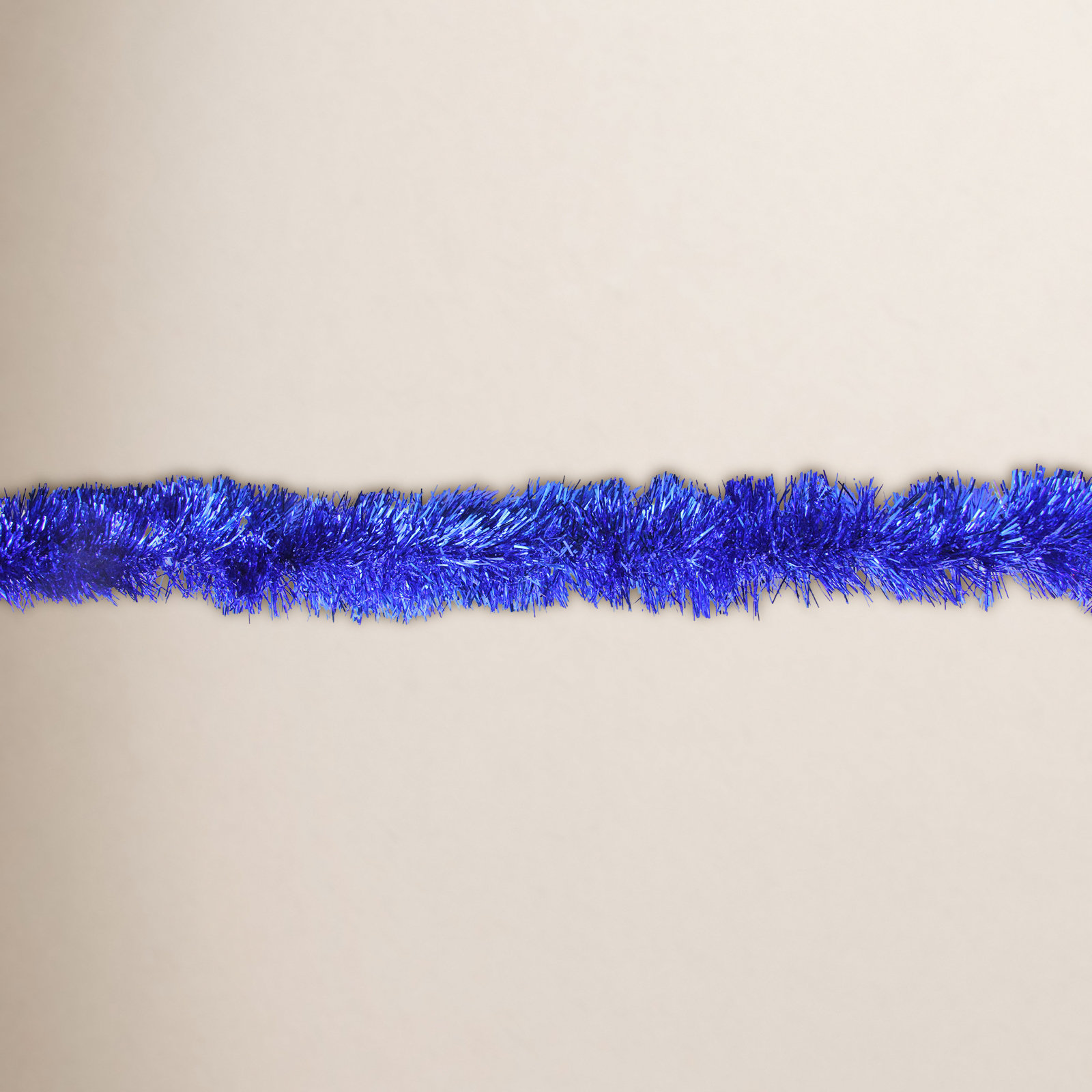 12' Snowblush Tinsel Christmas Garland, Blue
