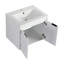 Meuble-lavabo 48 po avec lavabo en résine, portes à fermeture en douceur et armoire murale, fixation à flotteur