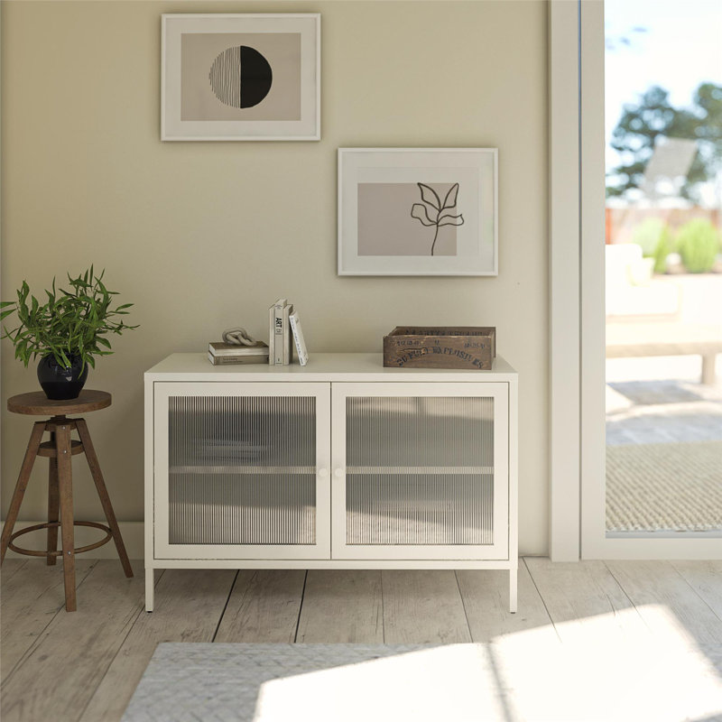 Anabelli Accent Cabinet, Soft White