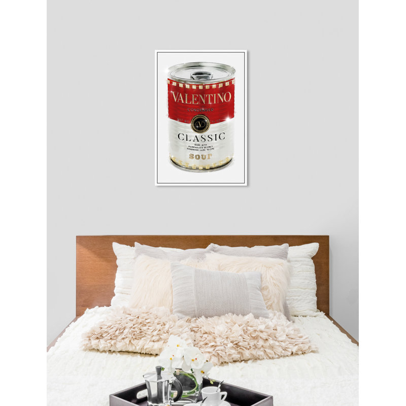 «Fashion and Glam Rockstud Soup», impression sur toile, H 30 po x l 20 po, Cadre blanc