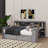 Wooden Daybed Featuring Built-in Storage, Drawers, and an Adjacent Work Desk-1023913075