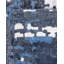 Tapis moderne fait à la main de conception unique - bleu, 8 pi 1 po x 10 pi 1 po