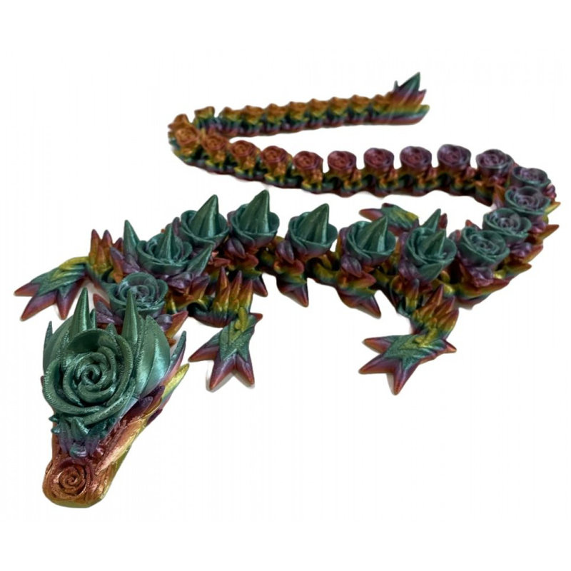Figurine de dragon rose imprimée en 3D