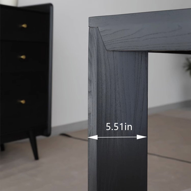 Thoris Ash Solid Wood Dining Table, 29.52"H x 94.48"L x 39.37"W