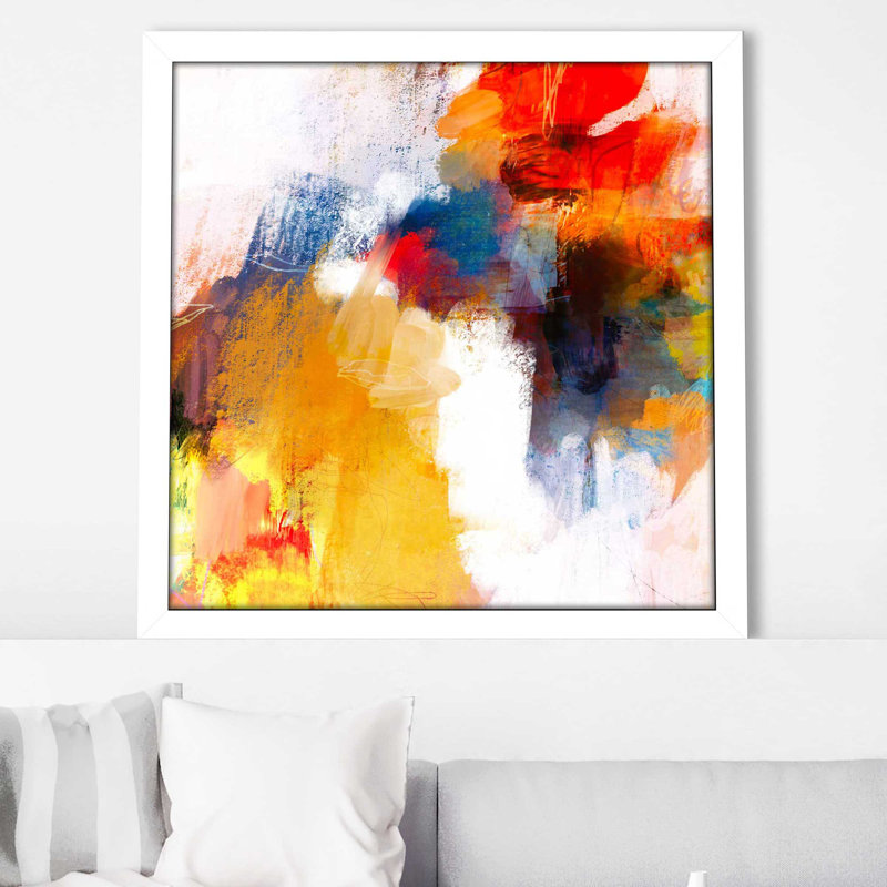 C'est une fête I - Peinture, Cadre blanc, H 31,5 po x l 31,5 po x P 1 po