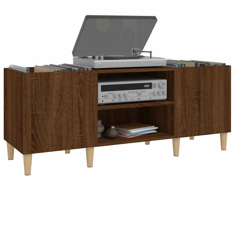 Unfinished TV Stand for TVs up to 55", Brown Oak