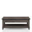 Table d'appoint avec plateau de rangement rustique gris rustique et tablette de rangement