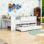 Lit de jour simple en bois gigogne avec bureau intégré-2078716979