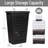  Slim Tapered Laundry Hamper with Lid, Clothes Basket with Swiss Cross Cut-Outs, Lightweight & Ventilated, Plastic, Black-1475065698
