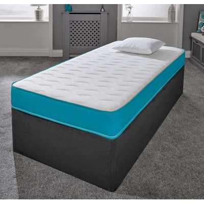 Cooltouch Essentials Wave Teal Blue Micro Quilted Hybrid Memory Foam Spring Mattress