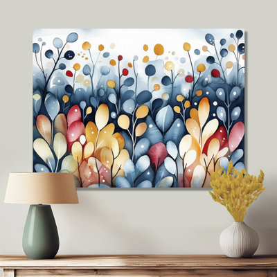 Abstract Botanical Fern Rainbow I - Botanicals Metal Wall Decor, Modern Metal Print