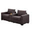 Canapé 2 pièces de style moderne avec coussin de dossier et pieds en plastique-911486679