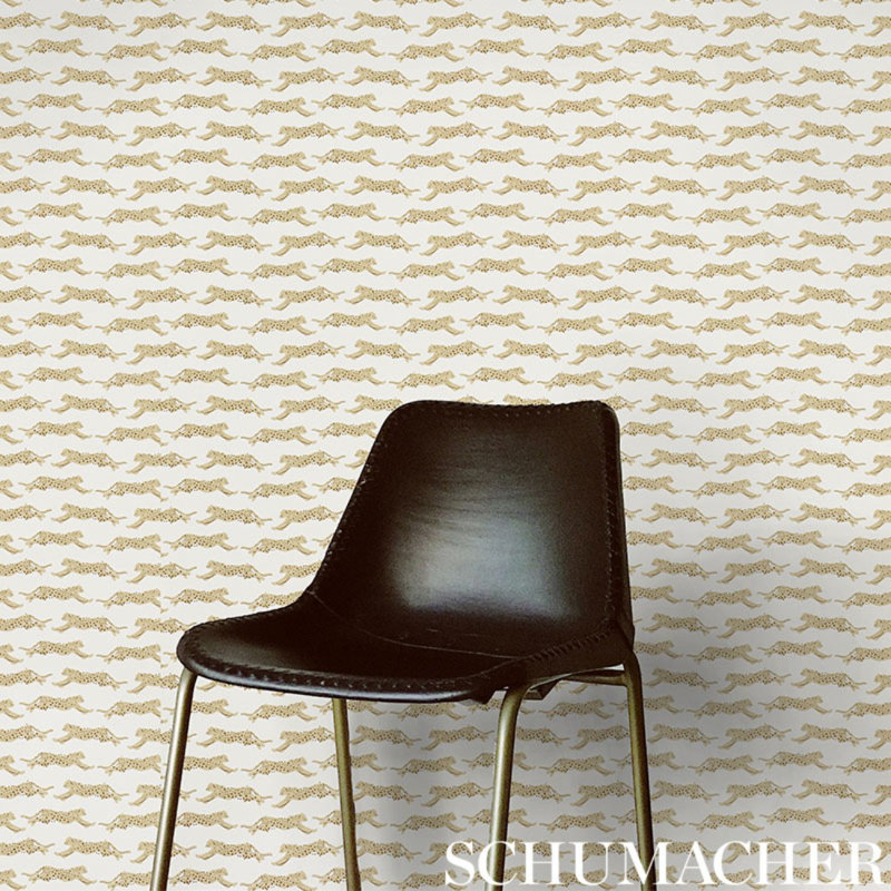Leaping Leopards Wallpaper, Sand