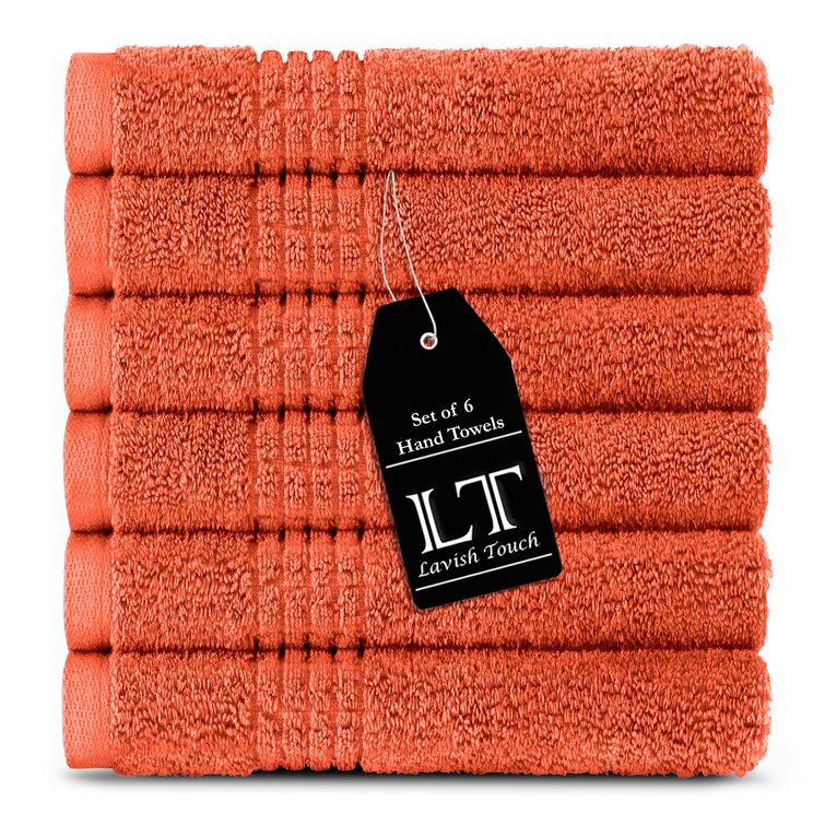 Lavish Touch 100% Egyptian 2 Ply Cotton 700 GSM Mosaic Pack of 6 Hand Towels
