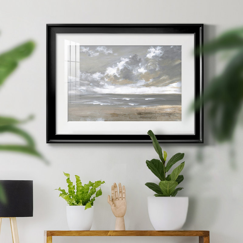 Balayé par le vent - Peinture encadrée, Papier encadré noir, H 26,5 po x l 36,5 po x P 1,5 po